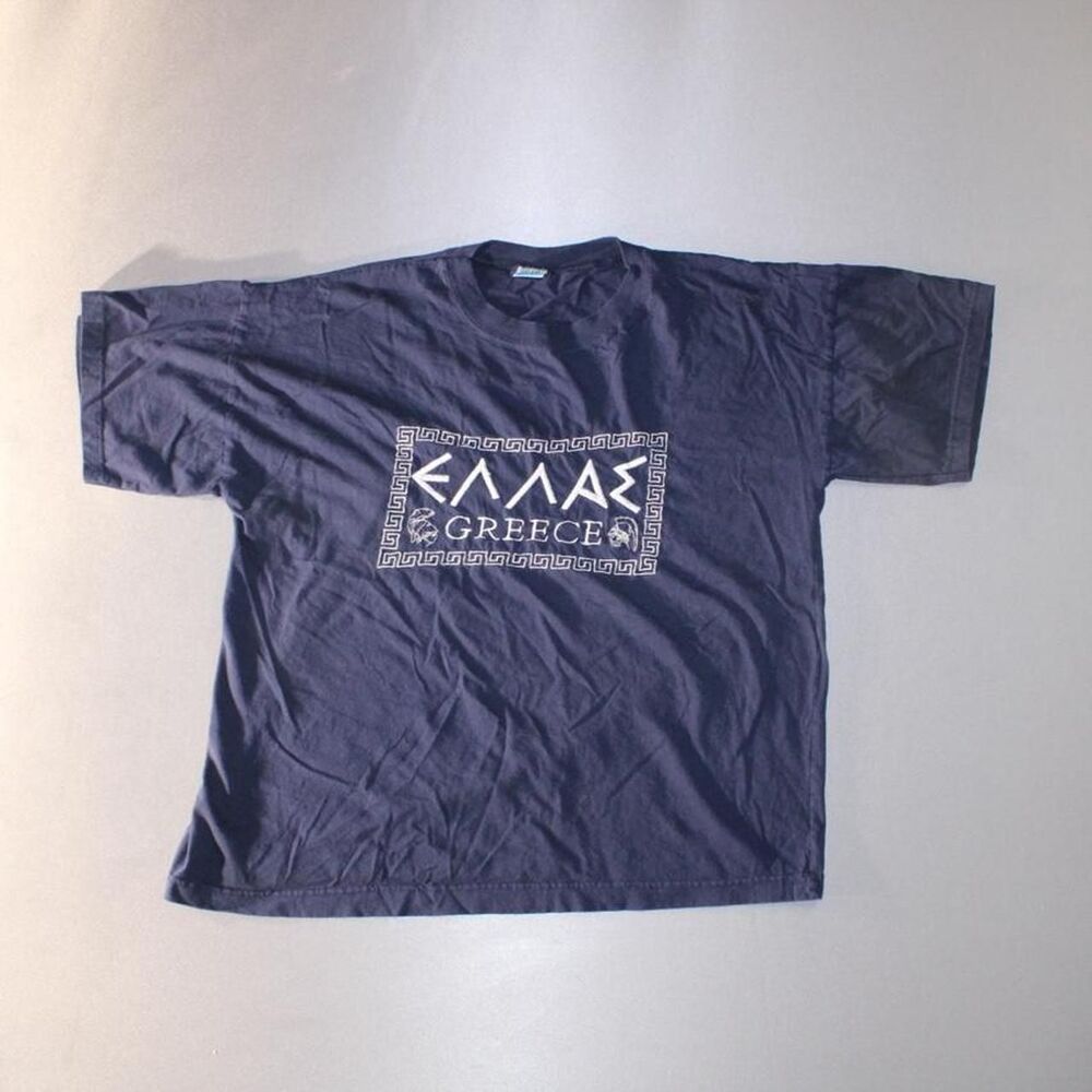 Unbranded Men's Navy and Blue T-shirt